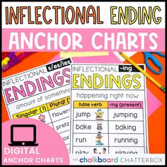 an anchor chart with the words end and ending