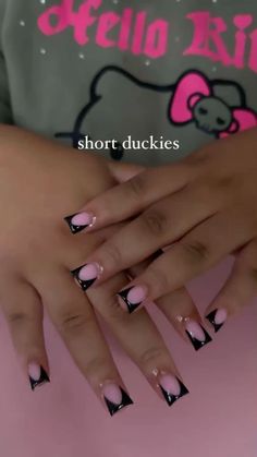 Short Black Duck Nails, Duck Nails Short, Acrylic Nails Yellow, Gel Toe Nails, Acrylic Nail Set, Hard Nails, Duck Nails