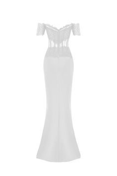 White Bodycon Dress With Back Zipper, White Fitted Sheath Evening Dress, Fitted Elastane Maxi Dress For Wedding, Elastane Stretch Wedding Dresses, Stretch Elastane Wedding Dress, Fitted White Maxi Evening Dress, White Fitted Maxi Length Evening Dress, White Fitted Maxi Evening Dress, White Fitted Bodycon Evening Dress