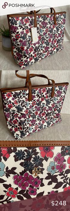 ‼️Flash SALE✨today only‼️✨✨Brand New Tory Burch Kerrington Tote Bag Floral Tote Bag, Today Only, Flash Sale, Tory Burch, Floral Design, Laptop, Tote Bag, Brand New, Handbags