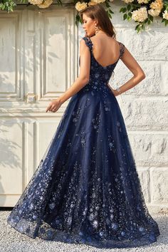 Navy Blue Prom Dresses Long Corset, Navy Blue Prom Dresses Long Flowy, Navy Blue Prom Dresses Long, Navy Blue Party Dress, Navy Blue Prom Dress, Fantasy Wedding Dress, Navy Blue Party, Navy Blue Prom Dresses, Blue Party Dress