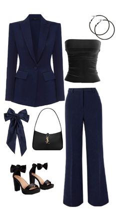 navy blue women suit inspo ceo vibes heels 💌 Women Ceo Outfit, Blue Suit Women, Womens Navy Suit, Blue Heels Outfit, Ceo Clothes, Ceo Outfit, Navy Blue Heels, Women Ceo, Navy Blue Suit