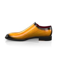 Men's Luxury Dress Shoes 28520 | Girotti Formal Yellow Leather Shoes With Leather Sole, Elegant Orange Loafers With Leather Sole, Formal Yellow Leather Shoes With Rubber Sole, Formal Yellow Leather Shoes With Plain Toe, Yellow Leather Plain Toe Shoes For Formal Occasions, Classic Orange Loafers With Leather Sole, Yellow Round Toe Dress Shoes For Formal Occasions, Orange Slip-on Loafers For Formal Occasions, Orange Loafers With Leather Sole For Formal Wear