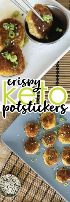 the cover of crispy keto potstickers