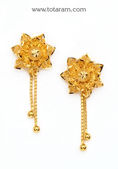 22 Karat Gold 'Detachable' Drop Earrings for Women  - 235-GER9109 - in 7.950 Grams for USD $709.24. 
Made in India by Totaram Jewelers Online this product is in Gold - 22 Karat BIS Hallmark 916 KDM Gold  & is an excellent gift for Adult - Women. Ships fully insured with secured guaranteed delivery for free with your order over $250 from New Jersey USA & comes with 30 days exchange policy. Formal Yellow Gold Bridal Earrings With Latkans, 22k Gold Danglers For Formal Events, Elegant 22k Gold Yellow Earrings, Elegant Yellow 22k Gold Danglers, Elegant Yellow Drop Earrings, 22k Gold Earrings, 22k Gold Jewelry, Gold Jewelry Indian, Gold Drop Earrings