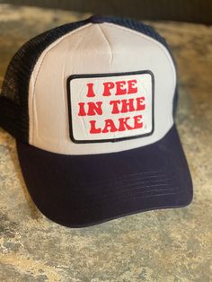 I Pee in the Lake Hat - Etsy Stocking Hat, Last Ride, Funny Hats, Estilo Hip Hop, Things To Buy, Western Fashion