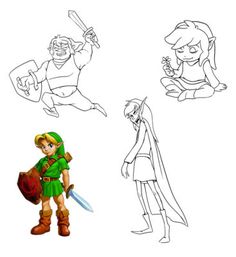 the legend of zelda character sketches