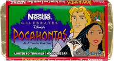 a chocolate bar with an image of disney characters on it