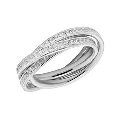 This stunning sterling silver 3 row interlinked ring is half set with square princess cut cubic zirconia stones. Crafted in fine quality 925 sterling silver and set with high quality cz stones. Each piece is carefully hand set by specialists and rhodium plated to resist scratches and tarnish, and give a white, reflective appearance to the silver. Each band width approx 2mm. Total average weight 5.8g Your jewel is presented in a JQS branded gift box. Russian Ring, Russian Wedding Ring, Triple Band Ring, Russian Wedding, Link Ring, Wedding Ring Sizes, Etsy Wedding Rings, Linking Rings, Channel Set