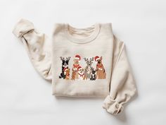 Christmas Dog Sweatshirt Dog Owner Christmas Gift Dog - Etsy Thailand Horse Sweater, Funny Animal Shirts, Funny Xmas Gifts, Horse Sweatshirts, Skeleton Hoodie, Farmer Shirt, Santa Sweatshirt, Dancing Skeleton, Horse Shirt