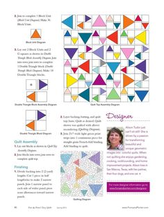 an article about quilting with triangles