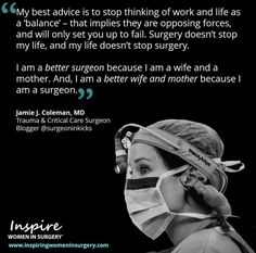 a woman wearing a surgical mask with the caption, my best advice is to stop thinking work and life as a balance that im