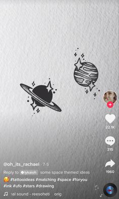 an image of the solar system and its planets on a paper sheet with stickers