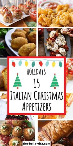 holiday italian christmas appetizers with text overlay