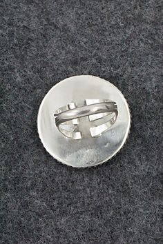 This satin finish sterling silver ring was made by Navajo silversmith Manuel Johnson.Size: 8Length: 1 1/8"Width: 1 1/8"Free shipping on all orders! We ship with USPS and always include tracking. All orders ship within a day of payment.Returns are accepted up to 30 days after you receive your order. Just send us a message. Our shop offers cash back or store credit. The item must be returned in new condition. Sterling Silver Rings, Silver Rings, Sterling Silver, Silver