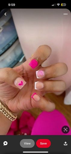 Mini Nails Design, Pink Short Nails Design, Kids Acrylic Nails, Pink Short Nails, Mini Nails, Short Nails Design, Kylie Nails