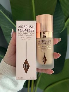 Airbrush Flawless Foundation, Good Foundation, Charlotte Tilbury Makeup, Airbrush Foundation, Makeup Accesories, Flawless Foundation, Too Faced Foundation, Cosmetic Items, Pink Girly Things