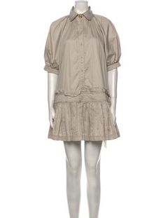 Aje ShirtdressNeutralsPleated AccentsShort Sleeve with CollarButton Closure at FrontFit:Dresses by Aje typically fit true to size. Accessories Jacket, Coat Pant, Shirt Accessories, Shoulder Sweater, Hoodie Dress, Casual Jeans, Sweater Accessories, Vintage Tags, Dress Accessories