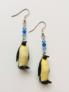 Emperor penguin earrings Penguin Earrings, Emperor Penguin