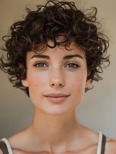 Round Face Curly Hair, Haircut For Round Faces, Chin Length Haircuts, Pixie Haircut For Round Faces, Cool Hairstyles For Girls, Curly Haircuts, Curly Pixie