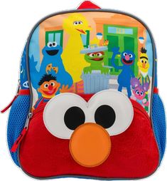 Cartoon Style Multicolor Backpack, Cartoon Style Multicolor Standard Backpack, Multicolor Character Backpack For Everyday Use, Novelty Multicolor Backpack For Back To School, Multicolor Backpack For Daycare, Character Backpack For Playtime And Back To School, Playful Softback Backpack For Playtime, School Fits, Laptop Pocket