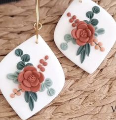 Clay Embroidery, Polymer Clay Ideas, Inspo Board, Clay Ideas, Clay Jewelry, Clay Crafts, Polymer Clay Earrings, Clay Earrings, Polymer Clay