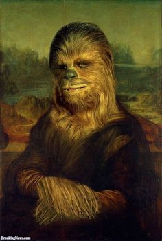 a painting of chew - o - wee from star wars is shown in the foreground