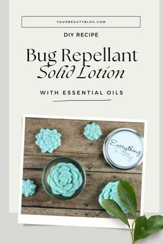 How to make DIY bug repellent solid lotion bars with essential oils. Bug Repellant