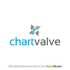 the logo for chart valve is shown in blue and orange colors on a white background