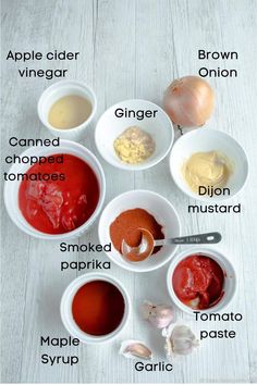 the ingredients to make this recipe are shown in bowls