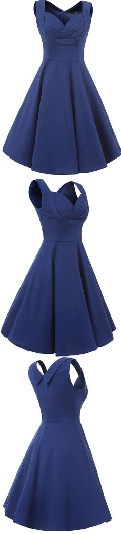 Vianla Women's 1950s V Neck Vintage Cut Out Casual Party Cocktail Dresses, 50S dress #Vintage dresses 1950s dress Vintage Dresses 50s Casual, Hoco Dresses Sophmore, Simple Prom Dress Short, Dresses 50s, Prom Dresses Simple, Sewing Dress, Simple Prom Dress, V Neck Prom Dresses, Vintage Dresses 50s