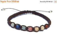 ON SALE Chakra Healing Bracelet / Yoga Bracelet / Chakra Bracelet / Chakra Jewelry / Chakra / Balance Chakra Balance, Energy Jewelry, Energy Bracelets, Hemp Cord, Yoga Bracelet, Crystal Healing Bracelets, Chakra Jewelry, 7 Chakra, Chakra Balancing