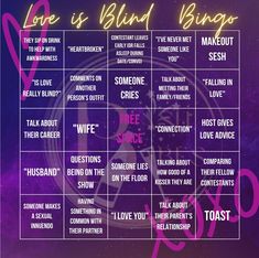 the love is blind bingo game