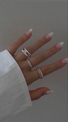 Unghie Sfumate, Edgy Nails, Classy Acrylic Nails, Funky Nails, Chic Nails