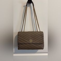 Tory Burch Kira Chevron Convertible Shoulder Bag. Classic Taupe. Nwt. Ships In Tory Burch Dust Bag. Gorgeous, Functional Bag. Multiple Ways To Carry. Kira Chevron Convertible Shoulder Bag, Tory Burch Kira Chevron, Kira Chevron, Tory Burch Kira, Tory Burch Bags, Tory Burch Bag, Leather Shoulder Bag, Convertible, Tory Burch