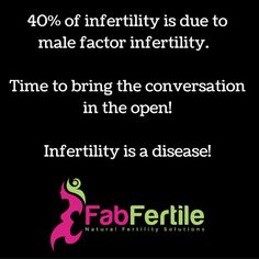 a black background with the words, 40 % of inferitity is due to male factor inferity