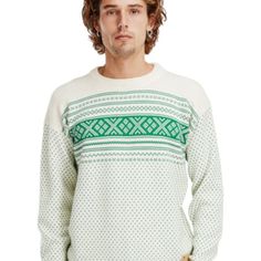 Brand New With Tags! Loose Fit Mid Layer Heavy Knit 100% Lightweight Wool T-Sleeve Crew Neck Machine Wash Using Wool-Cycle White Long Sleeve Nordic Top, White Scandinavian Style Long Sleeve Sweater, Dale Of Norway, Nordic Sweater, Christmas Sweater Men, Ski Sweater, Basic Sweaters, Zip Cardigan, Heavy Knit