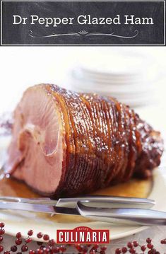 the cover of dr pepper glazed ham