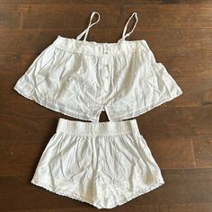 Cynthia Rowley Womens Pajama Set 2 Piece Cotton New Sz Xs Lace White Embroidered Diy Pajama Set, Hogwarts Collage, Coquette Pajamas, Pajama Set Pattern, Cottage Outfits, White Pjs, Thrift Manifest, Cute Loungewear, Rachel Ashwell Shabby Chic