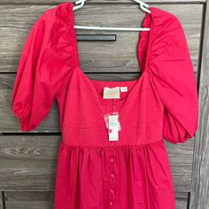 Nwt Maeve By Anthropologie Dress. So Perfect For Spring And Summer Events! Red Puff Sleeve Dress For Day Out, Summer Events, Anthropologie Dress, Anthropologie Dresses, Anthropologie, Colorful Dresses, Womens Dresses, Red, Women Shopping