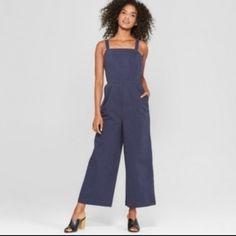 Adorable Pleated Jumpsuit With Square Neck From Who What Wear! Sort Of A Khaki Material So It Feels Thick And Quality Square Neck Jumpsuit, Pleated Jumpsuit, Who What Wear, Square Neck, Pant Jumpsuit, Jumpsuit Romper, Pants For Women, Jumpsuit, Rompers