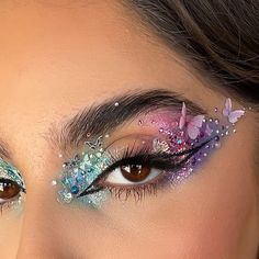 Flower Make Up, Flower Makeup Looks, Edm Makeup, Ballerina Bride, Trip To La, Flower Makeup, Face Art Makeup, Magical Makeup