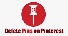 the delete pins on pinterest logo