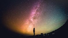 the silhouette of a person standing in front of a star filled sky with text that reads, butterfly