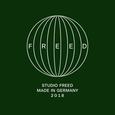 the logo for studio fried made in germany, which has been designed to look like a globe