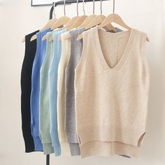 Description Feature: 100% Brand new and high quality Style: fashion,casual Size: one size Material: polyester Fabric: knit Sleeve length: sleeveless Thickness: regular Neckline: v-neck Length: regular Pattern: solid Season: autumn,winter Occasion: everyday,daily Garment:Hand washing or machine washing,line dry. Package:1pcs sweater Note:  1.Due to the light and screen difference, the item's color may be slightly different from the pictures. Please understand.  2.Please allow 2-3% error due to manual measurement.Please make sure you don's mind before you mid. 3.Size doesn's fit all.Please carefully check size chart and select the size based on your real size. Waistcoat Sweater, Womens Waistcoat, Sweater Sleeveless, Fashion Vest, Autumn Knitwear, Beautiful Clouds, Sleeveless Jumper, Warm Pants, Vest Waistcoat