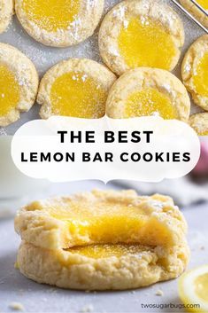 the best lemon bar cookies are made with fresh lemons and topped with powdered sugar