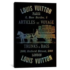 an advertisement for louis vuitton's antiques and trade store in paris, france