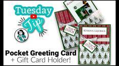 the pocket greeting card and gift card holder