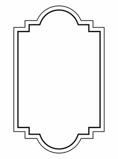 a black and white image of an oval frame with a border in the middle on a white background